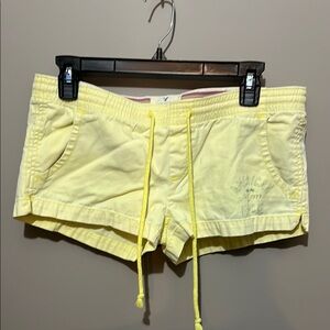 American Eagle Outfitters Yellow Athletic Shorts Lightweight Drawstring